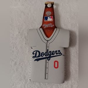 Dodgers White can cooler coozie